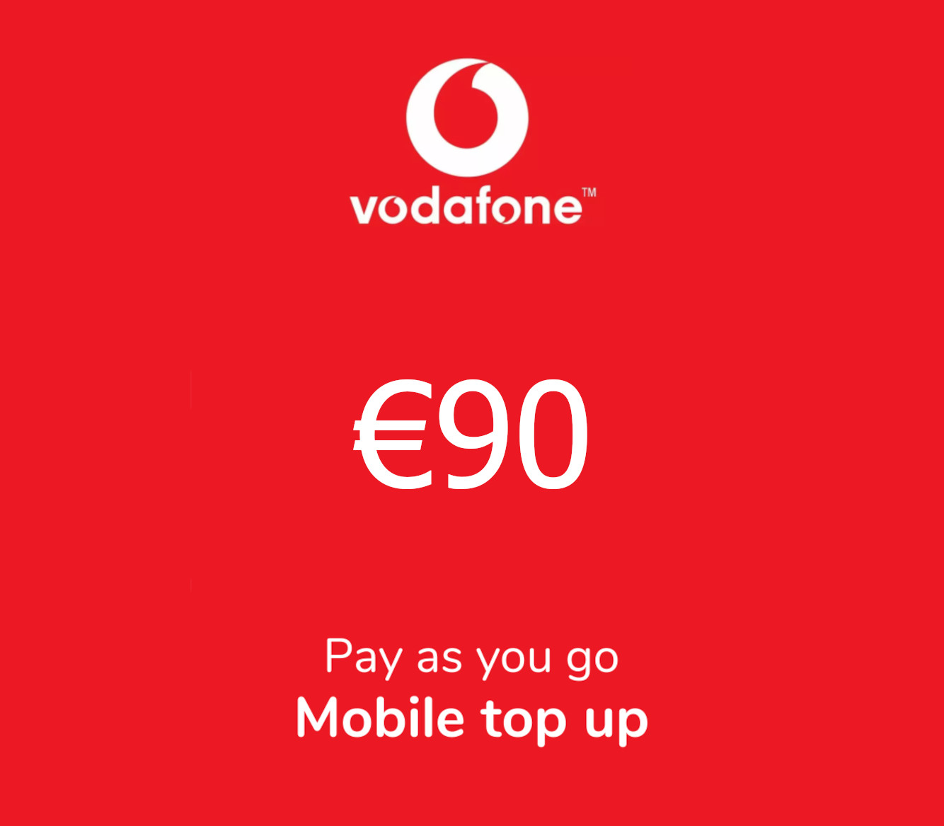 

Vodafone €90 Mobile Top-up ES