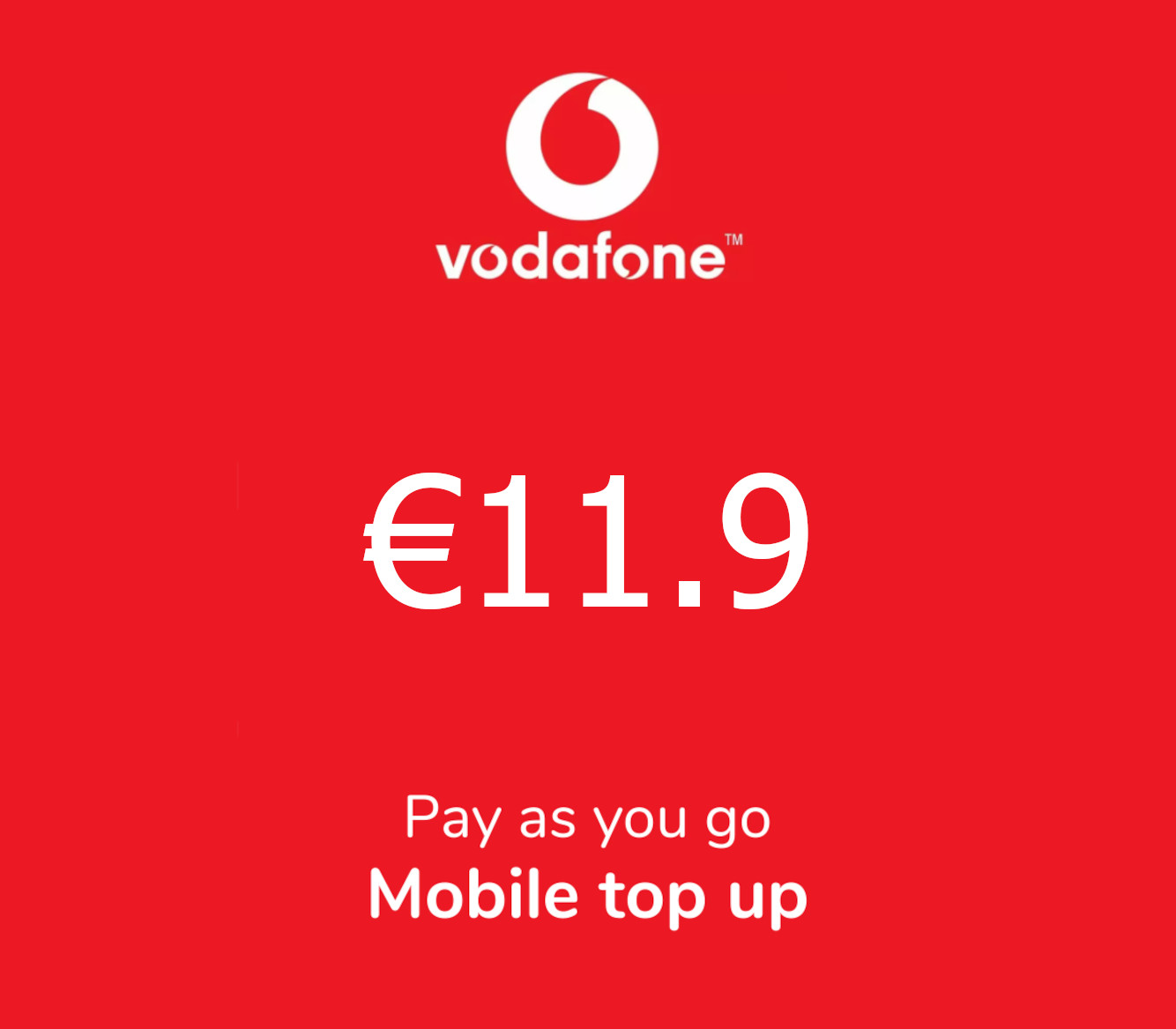 

Vodafone €11.9 Mobile Top-up RO