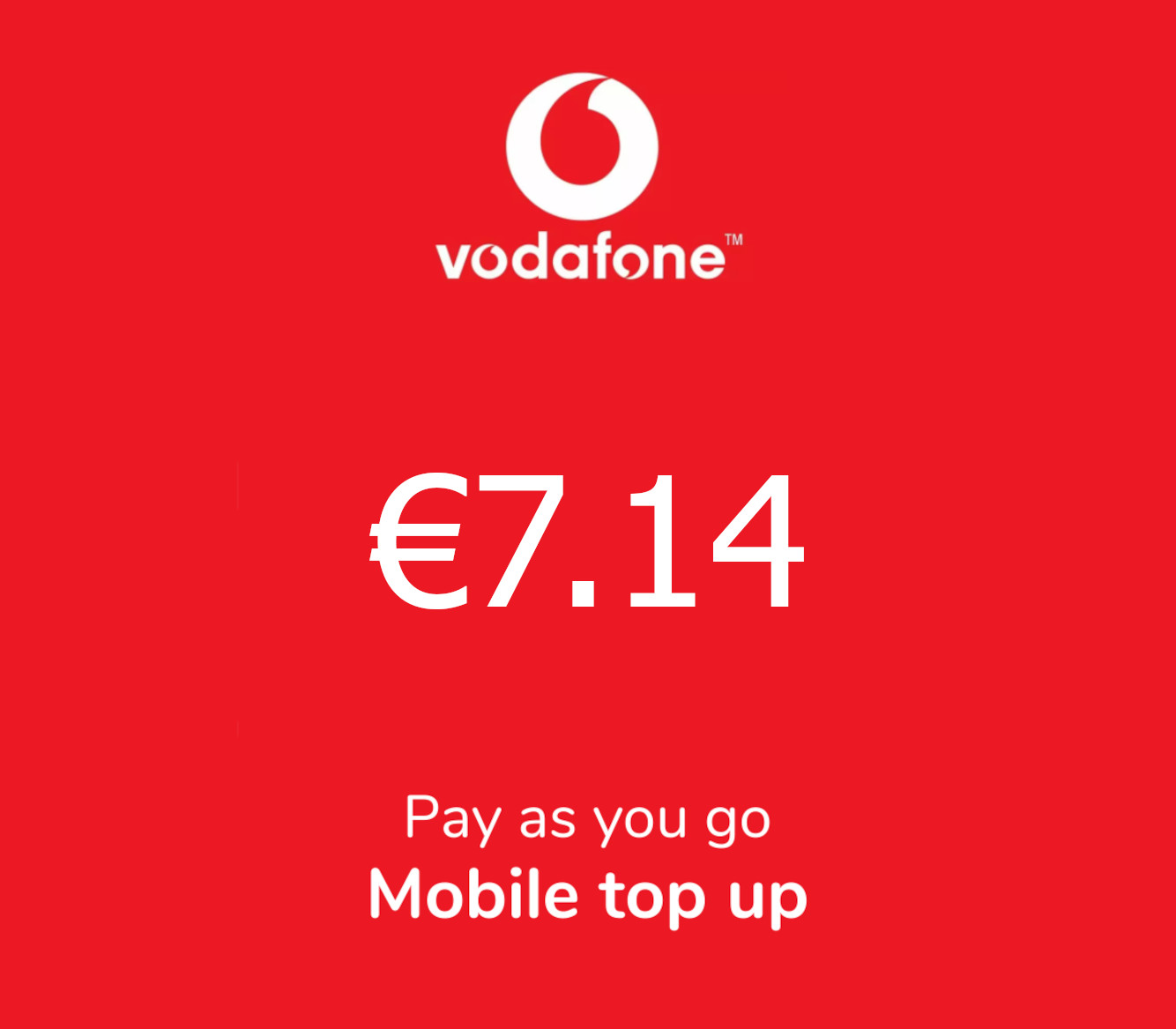 

Vodafone €7.14 Mobile Top-up RO