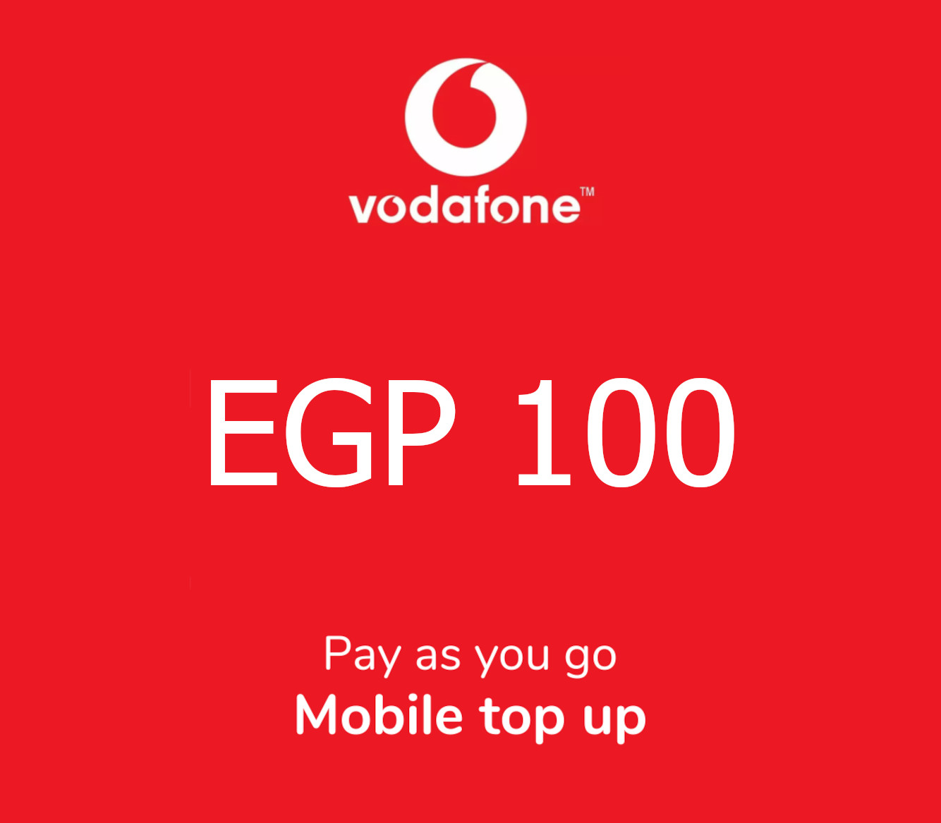 

Vodafone Mobile Phone E£100 Gift Card EG