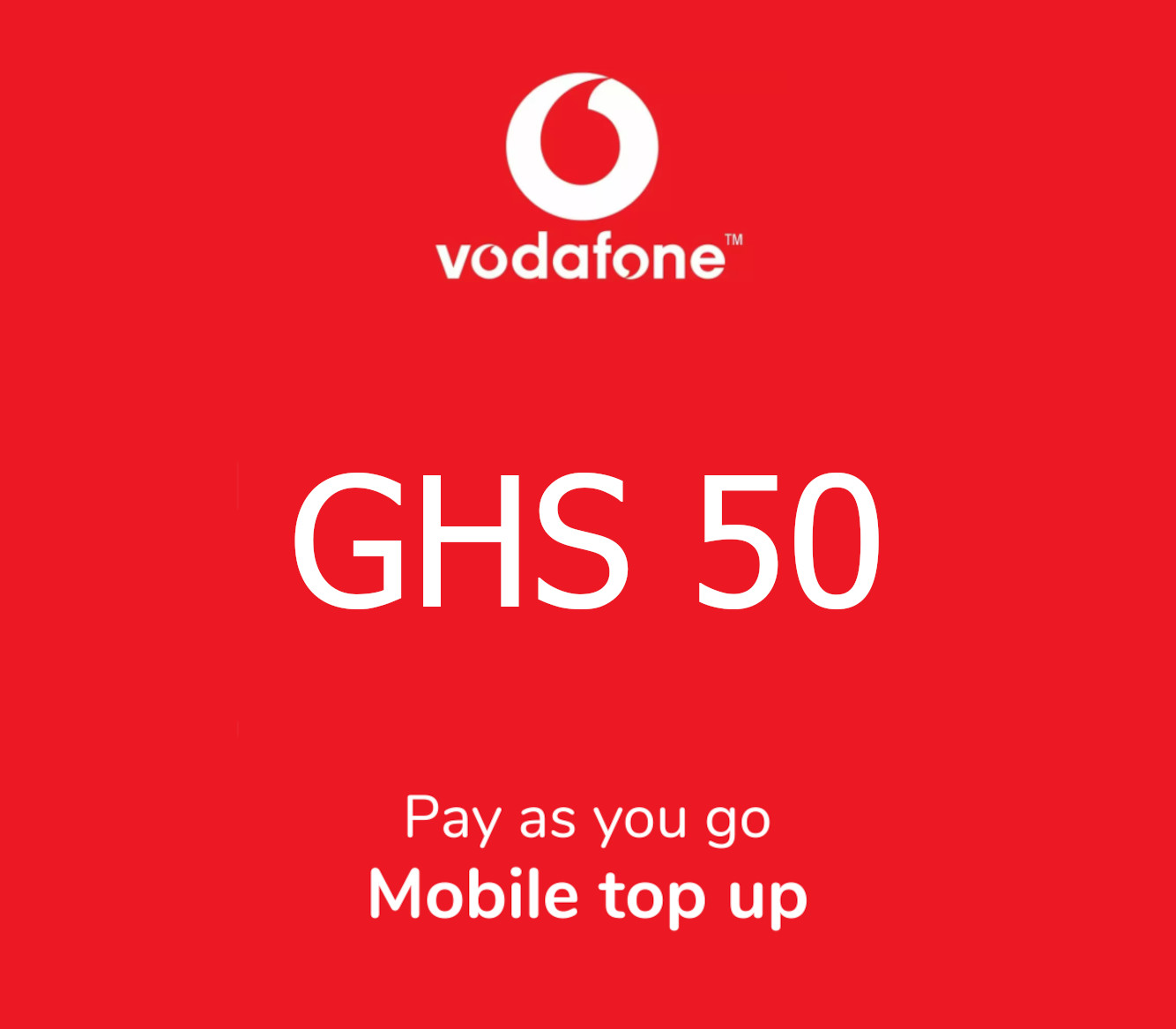 

Vodafone 50 GHS Mobile Top-up GH