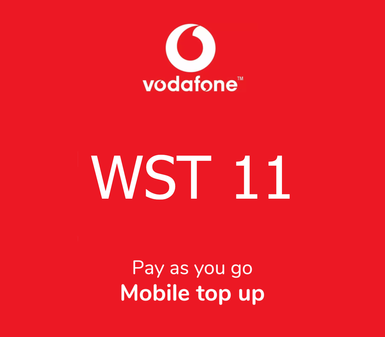 

Vodafone 11 WST Mobile Top-up WS