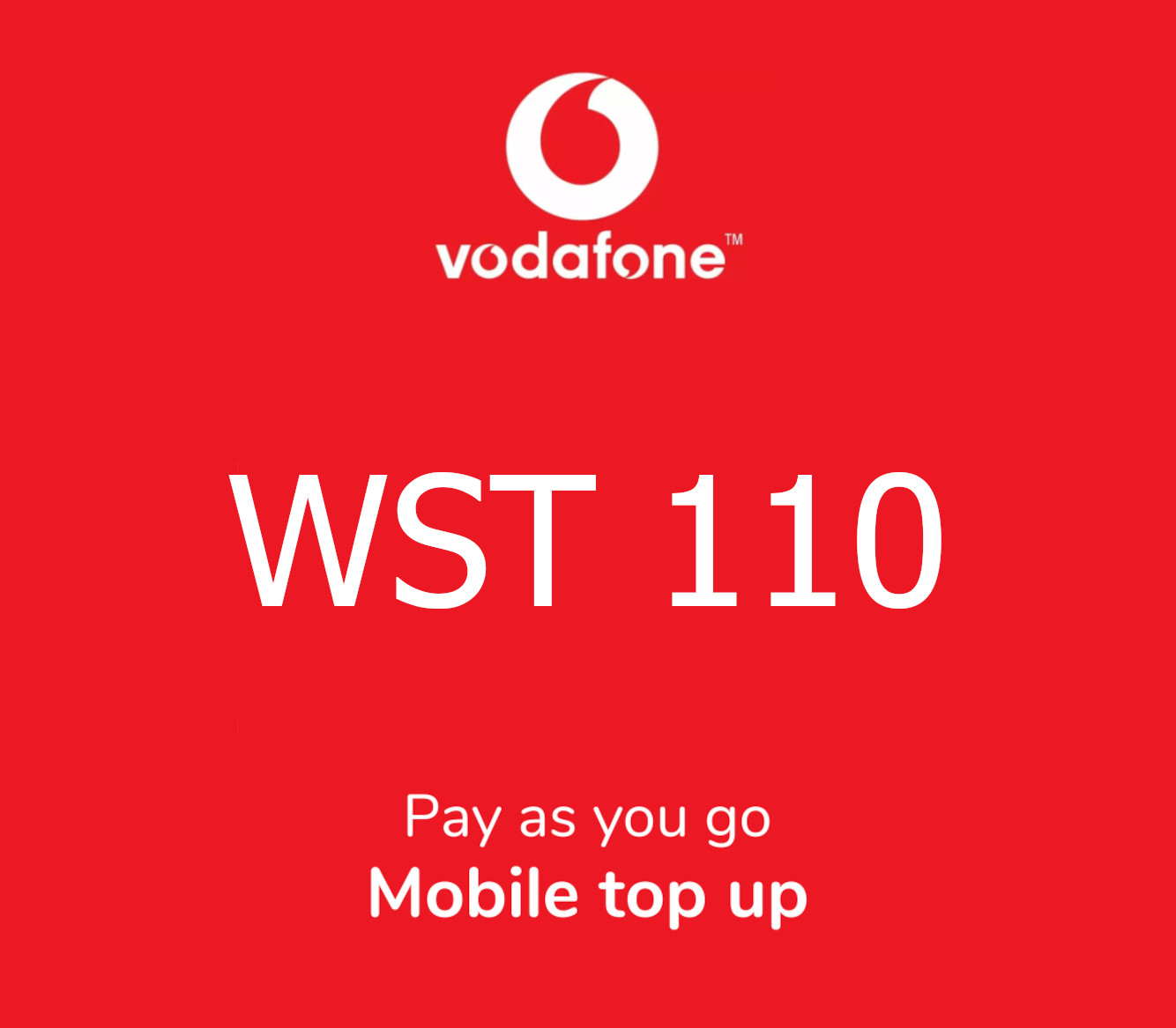 

Vodafone 110 WST Mobile Top-up WS