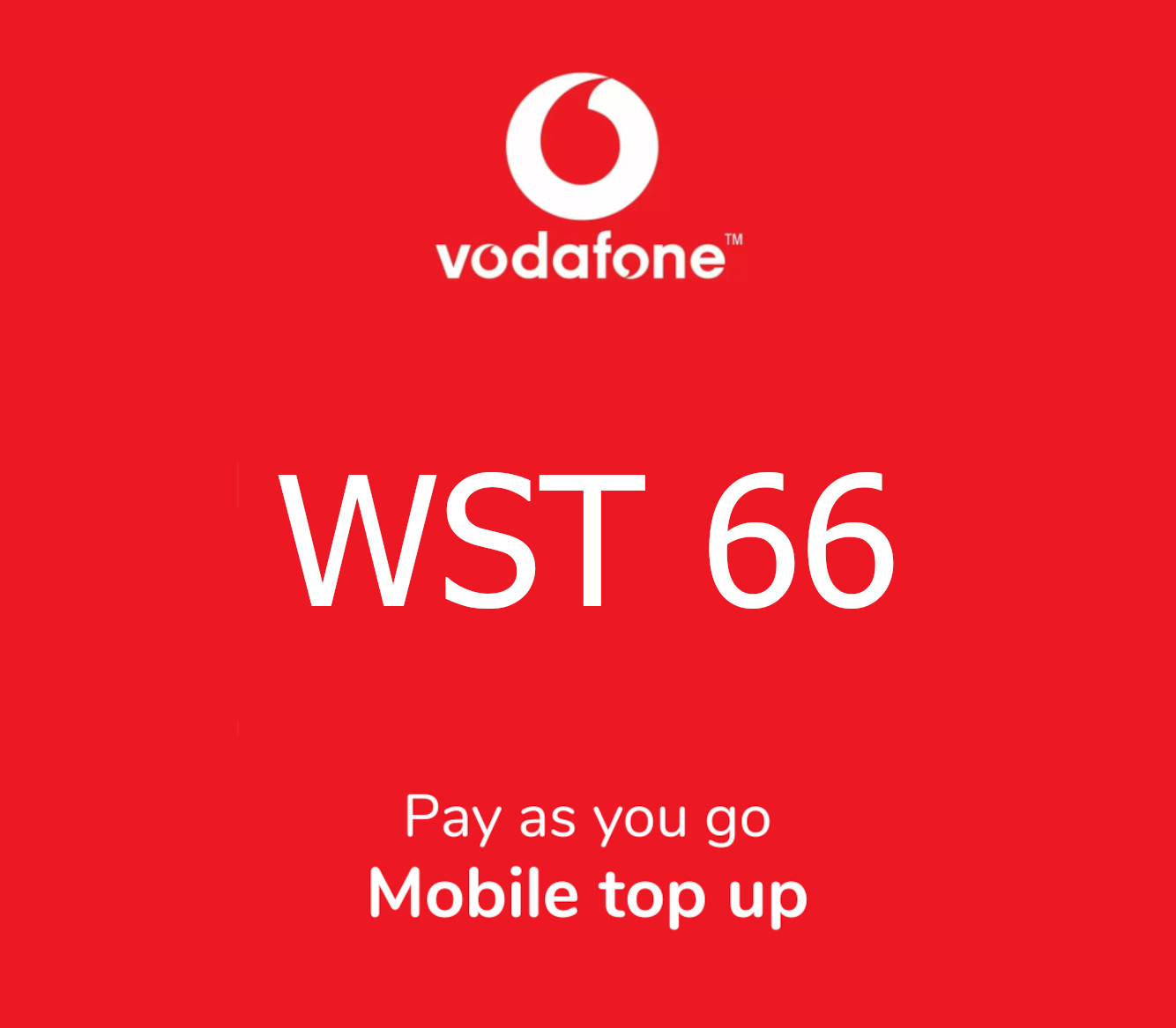 

Vodafone 66 WST Mobile Top-up WS