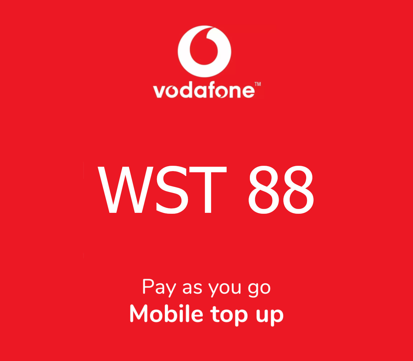 

Vodafone 88 WST Mobile Top-up WS