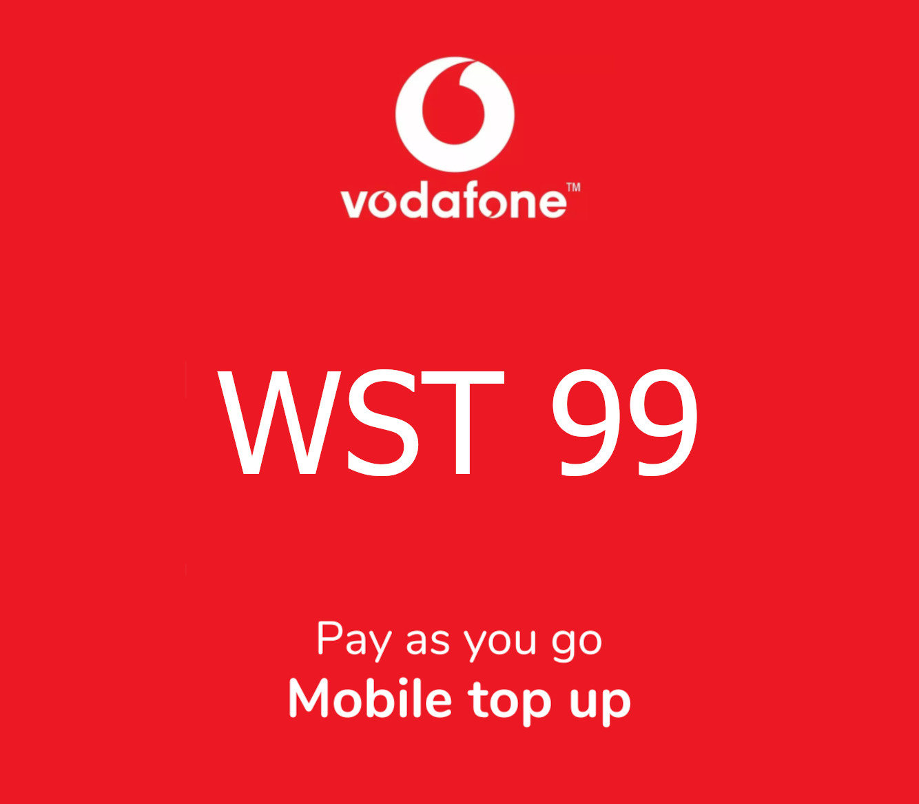 

Vodafone 99 WST Mobile Top-up WS