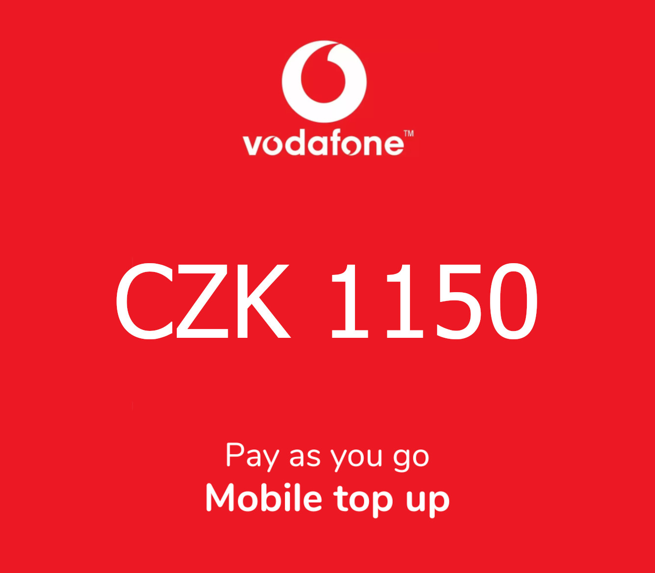 Vodafone 1150 CZK Mobile Top-up CZ