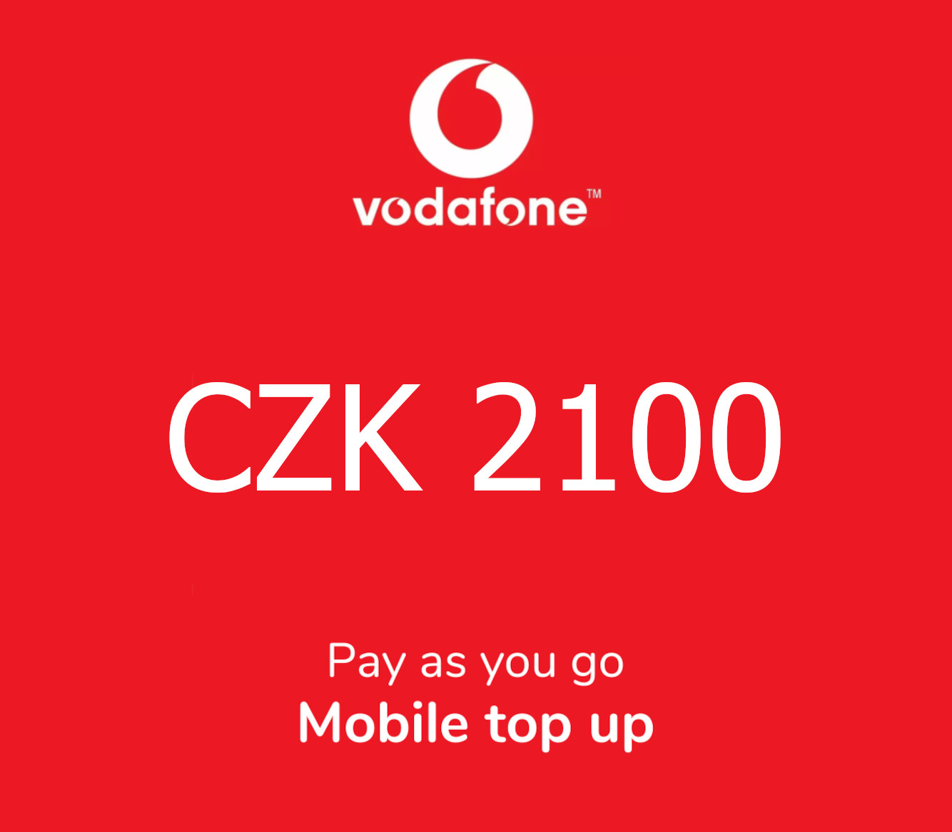 Vodafone 2100 CZK Mobile Top-up CZ