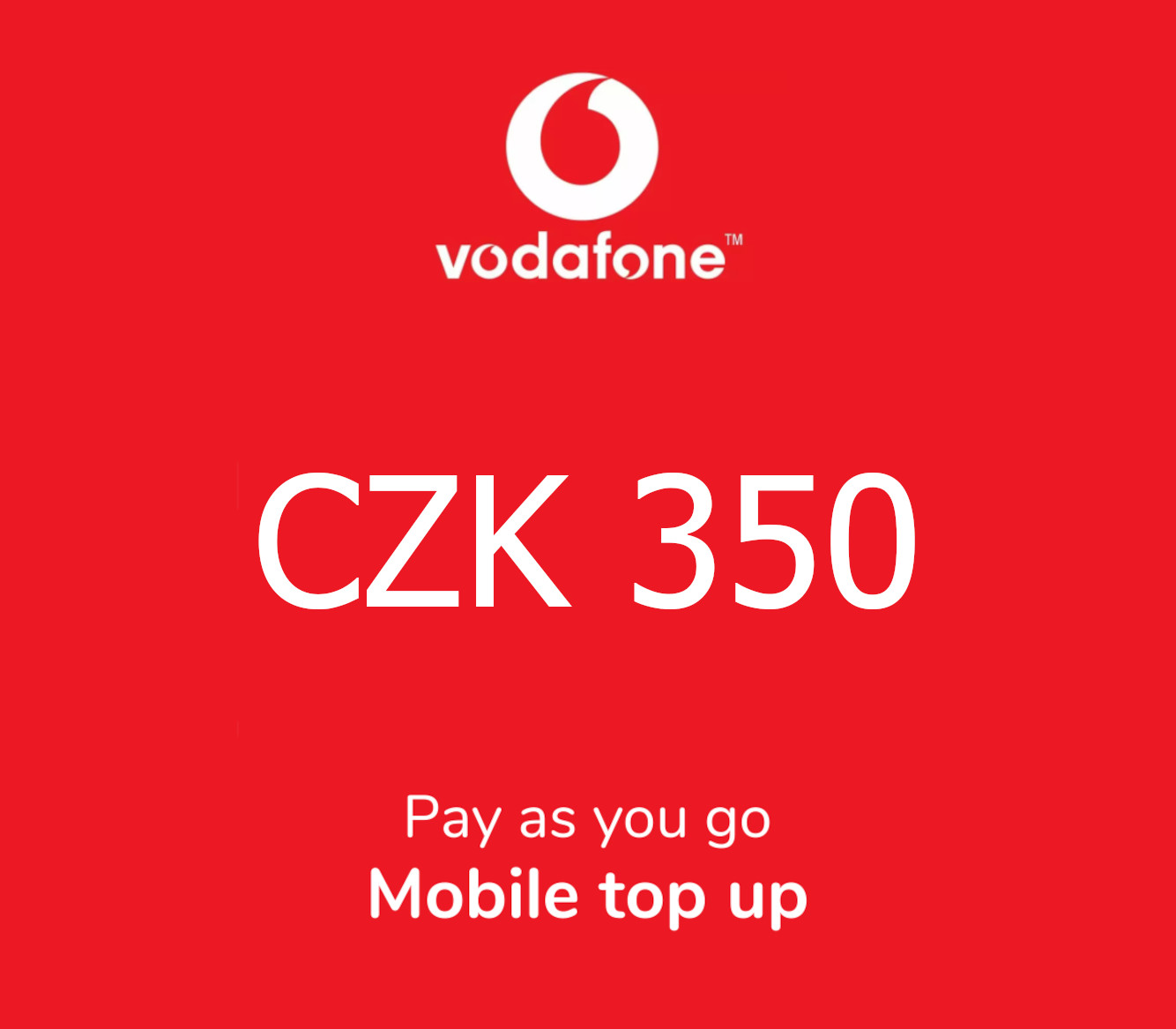 

Vodafone 350 CZK Mobile Top-up CZ