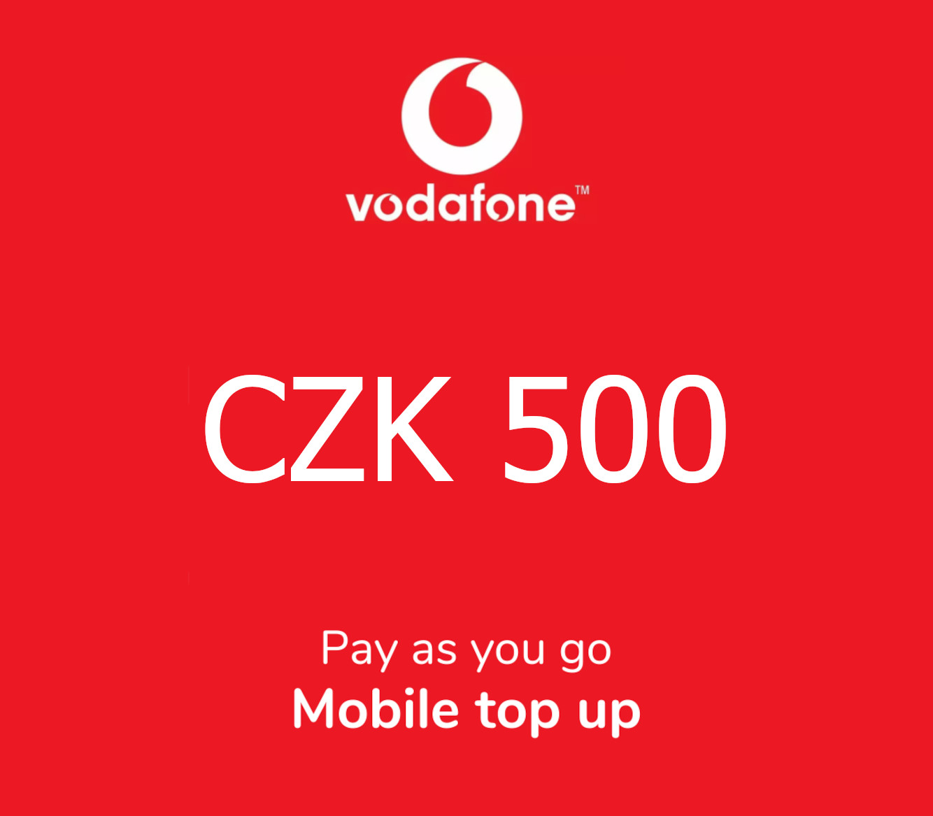 Vodafone 500 CZK Mobile Top-up CZ