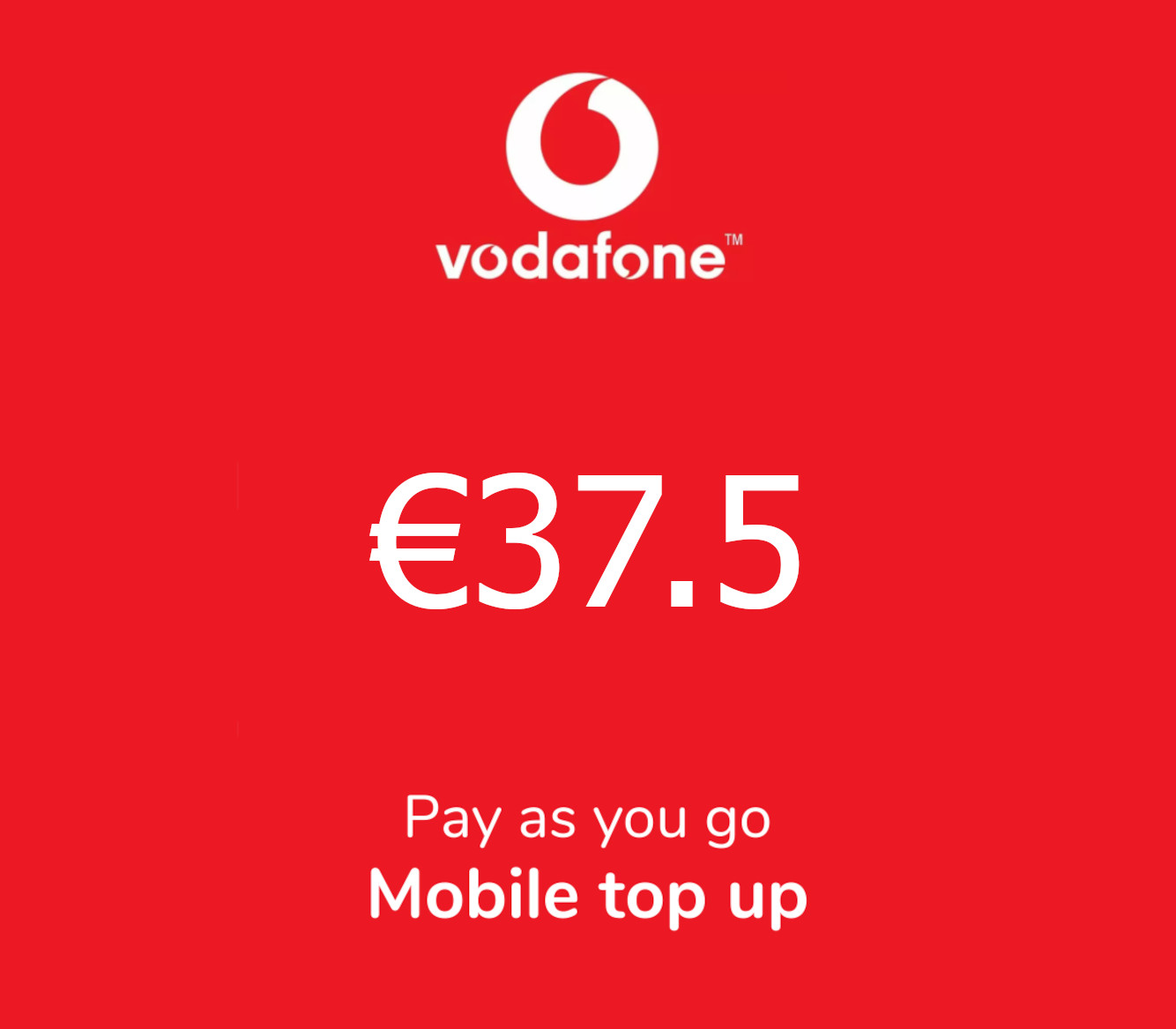 Vodafone €37.5 Mobile Top-up PT