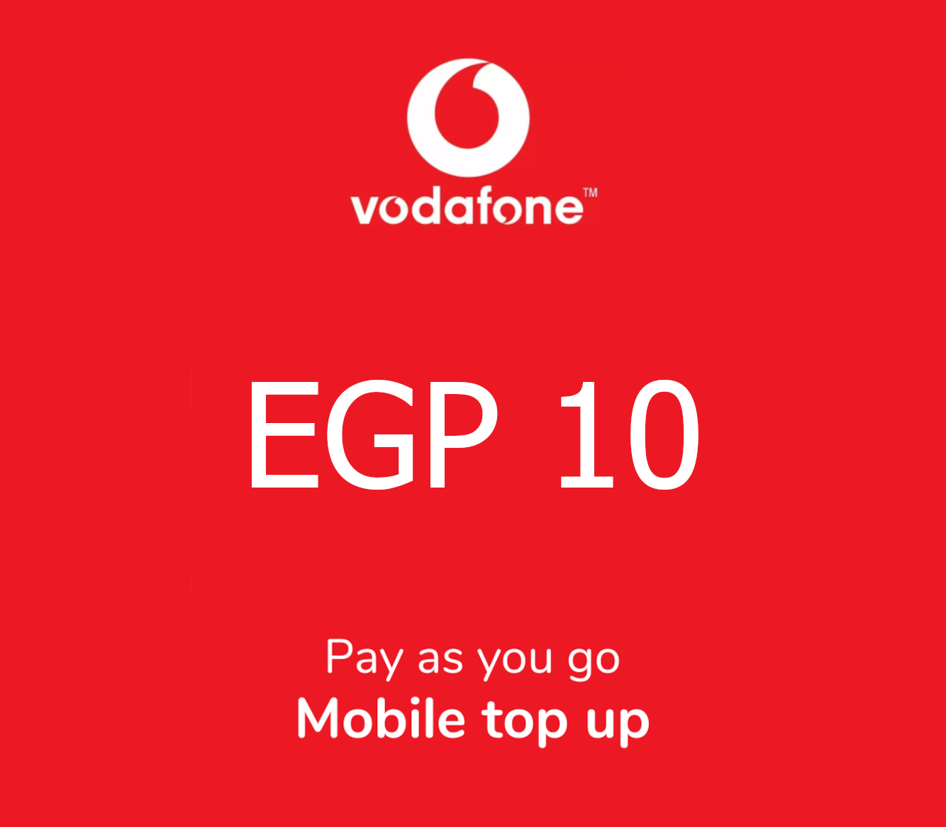 Vodafone 10 EGP Mobile Top-up EG