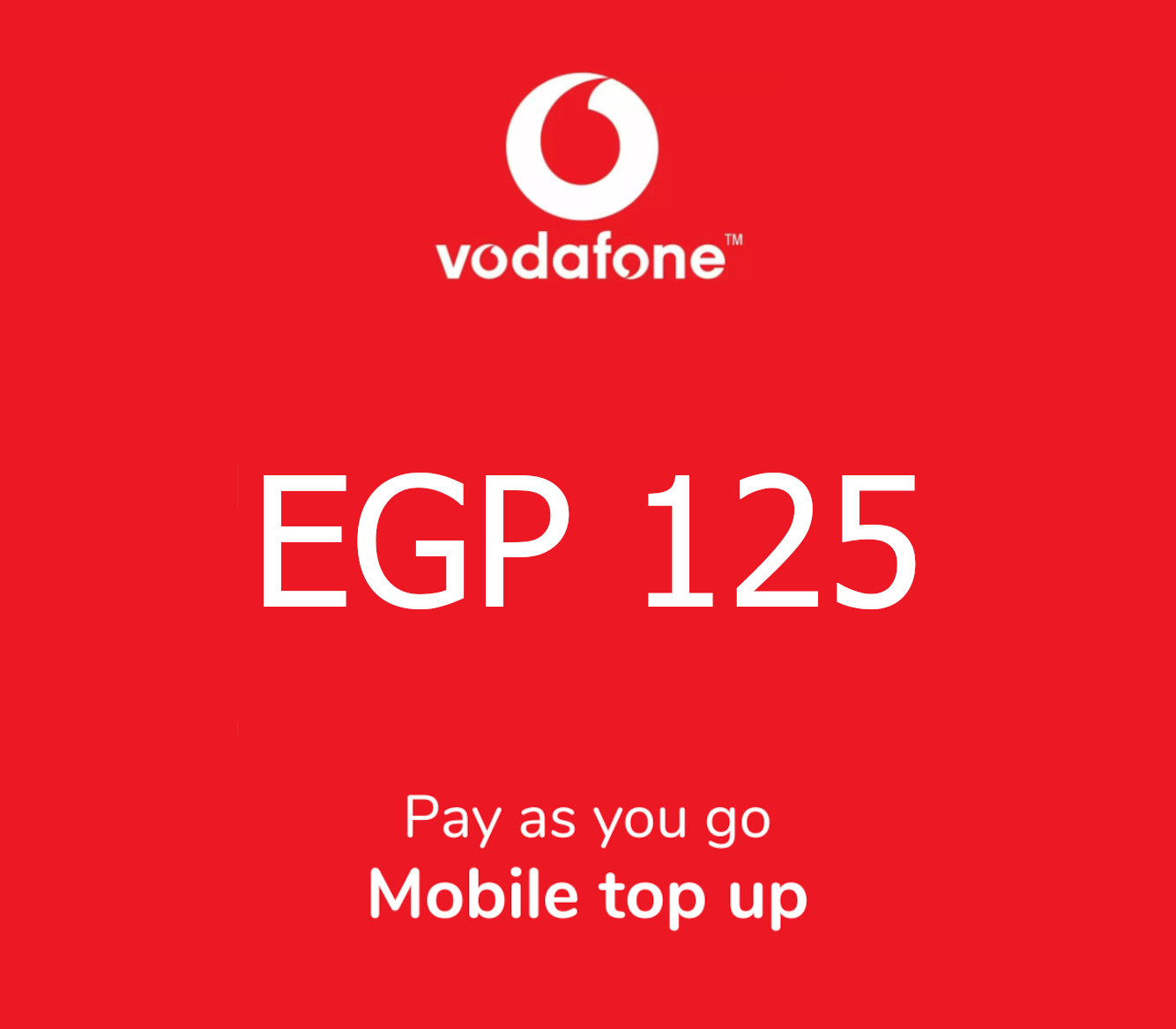 

Vodafone 125 EGP Mobile Top-up EG