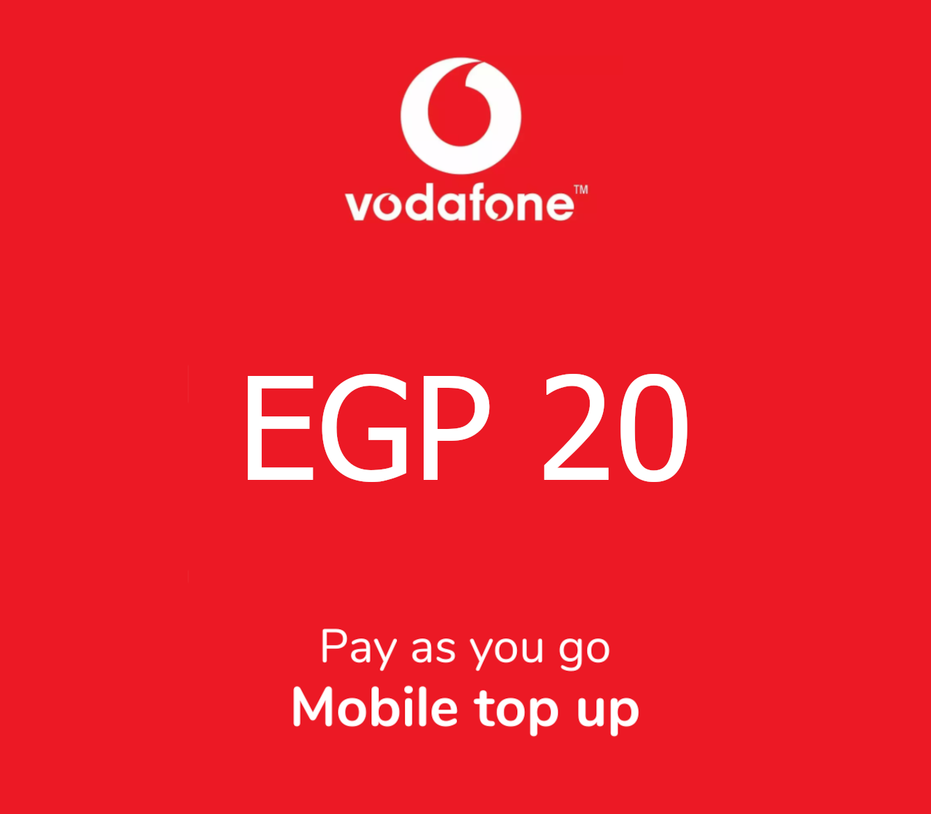 

Vodafone 20 EGP Mobile Top-up EG