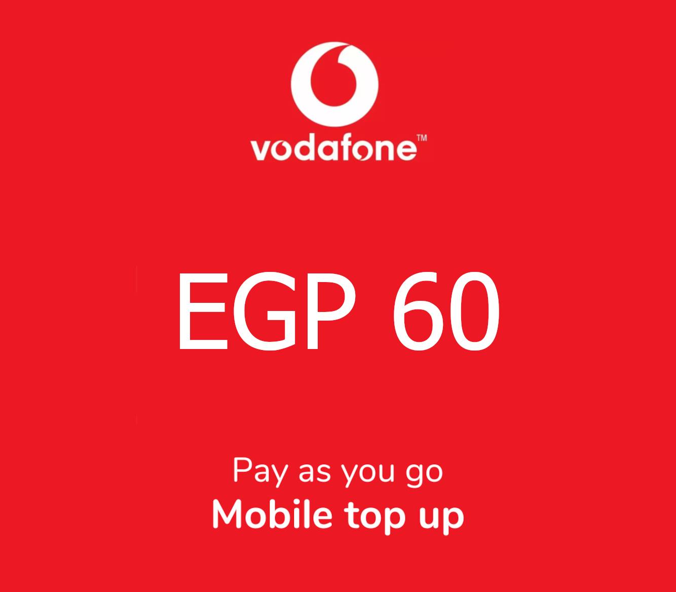 Vodafone 60 EGP Mobile Top-up EG