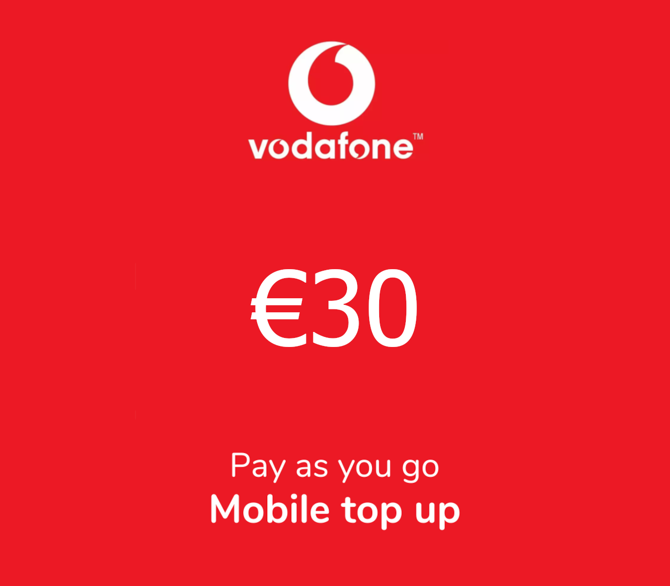 

Vodafone €30 Mobile Gift Card GR