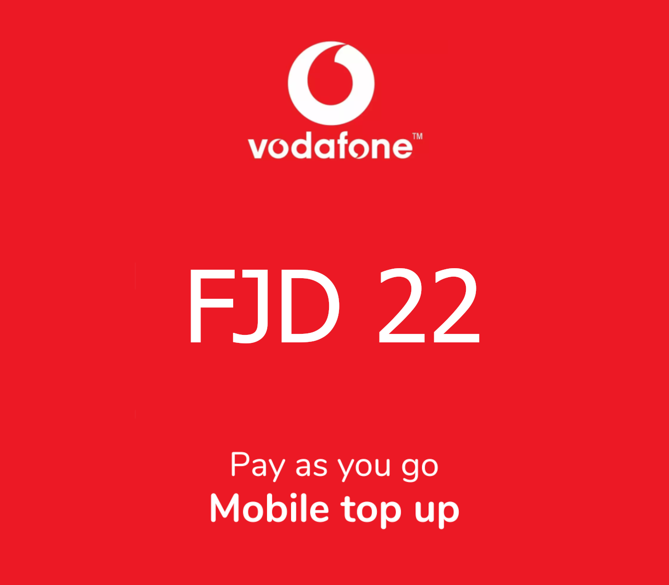 Vodafone 22 FJD Mobile Top-up FJ