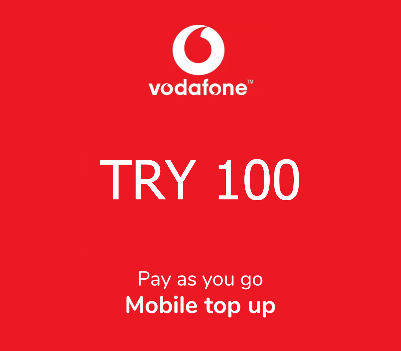 

Vodafone 100 TRY Mobile Top-up TR