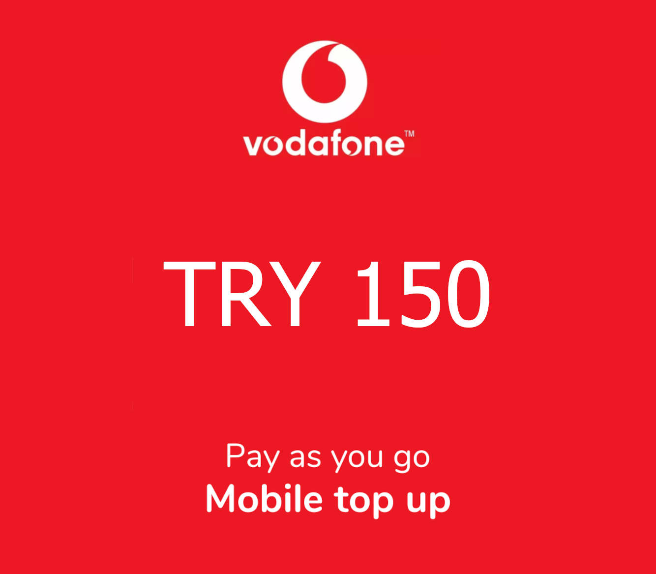 Vodafone 150 TRY Mobile Top-up TR