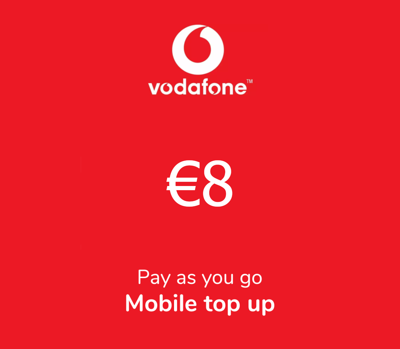 Vodafone €8 Mobile Top-up IT