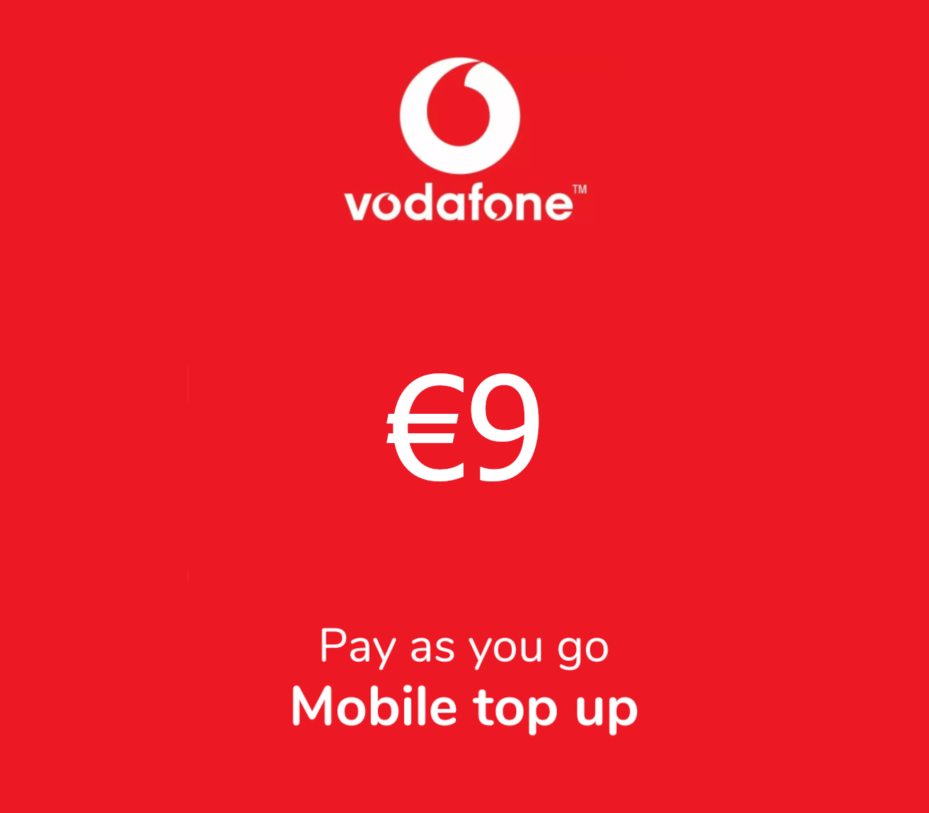 Vodafone €9 Mobile Top-up IT