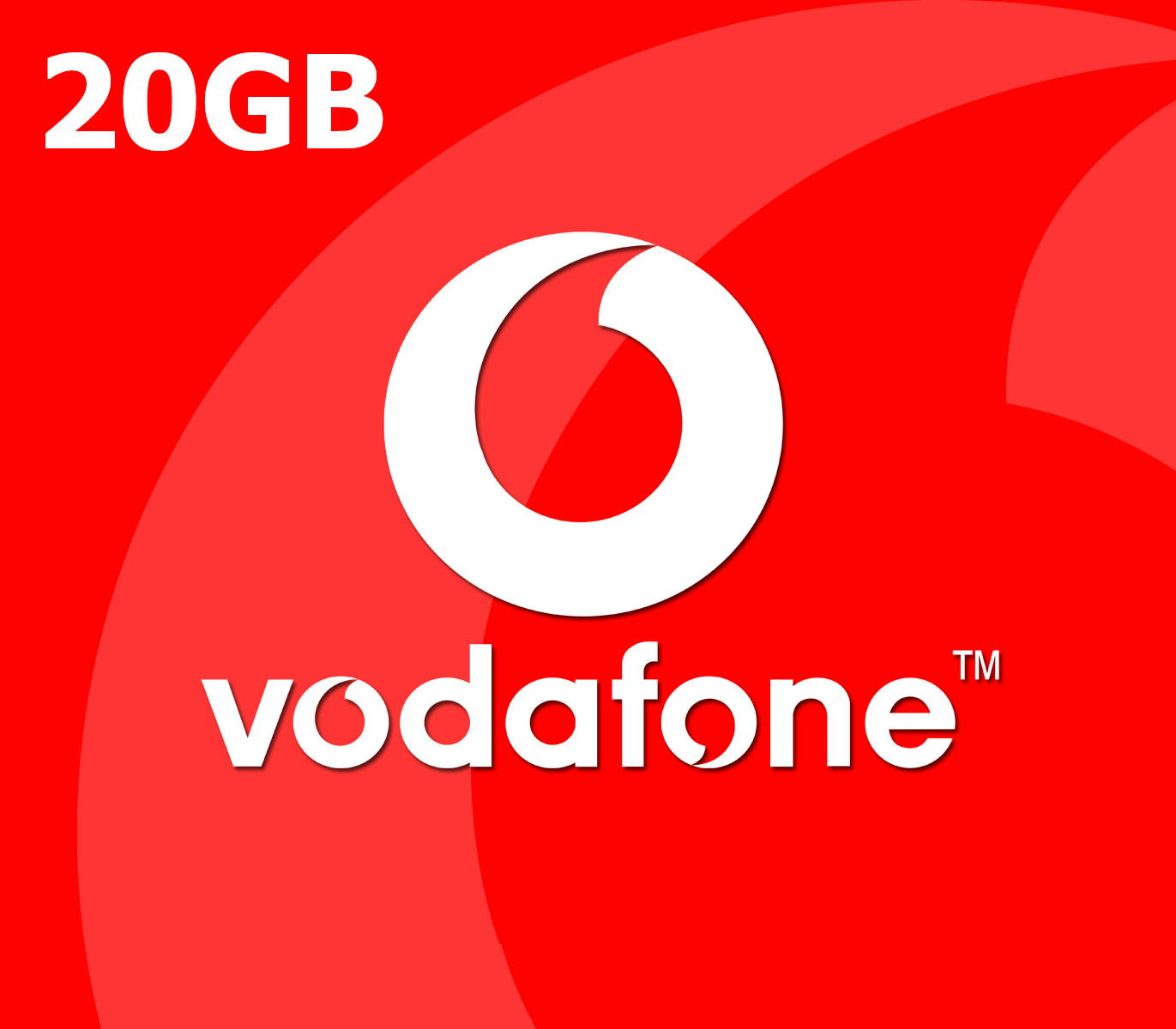 

Vodafone PIN Bundles 20GB Data Gift Card UK