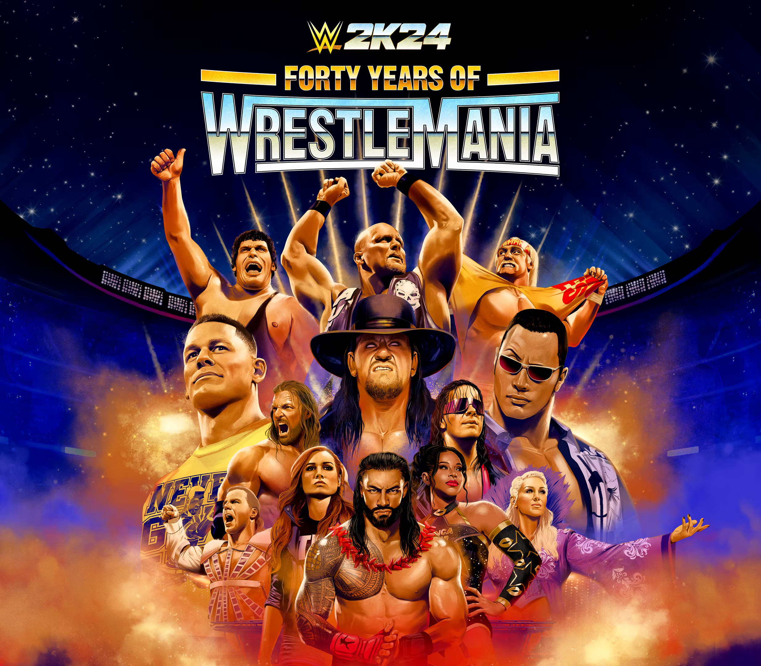cover WWE 2K24 Forty Years of WrestleMania Edition EU XBOX One / Xbox Series X|S